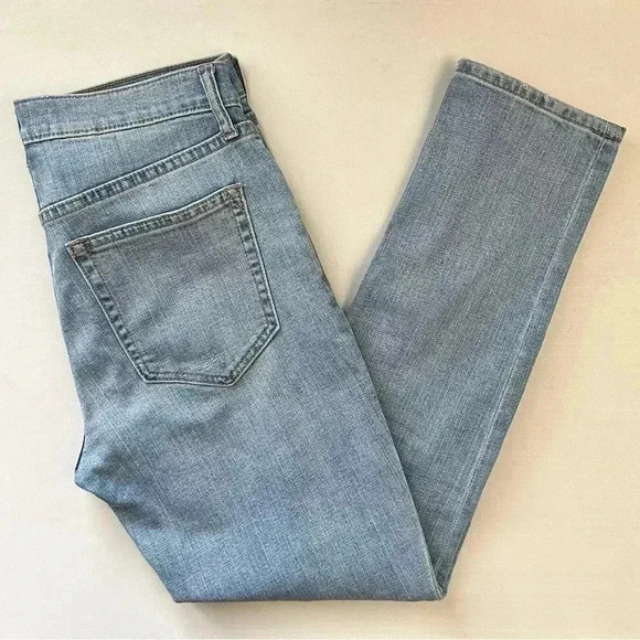 GAP Best Girlfriend Jeans Distressed Ankle Crop Boho Light Wash Blue Denim 25 - Picture 14 of 16